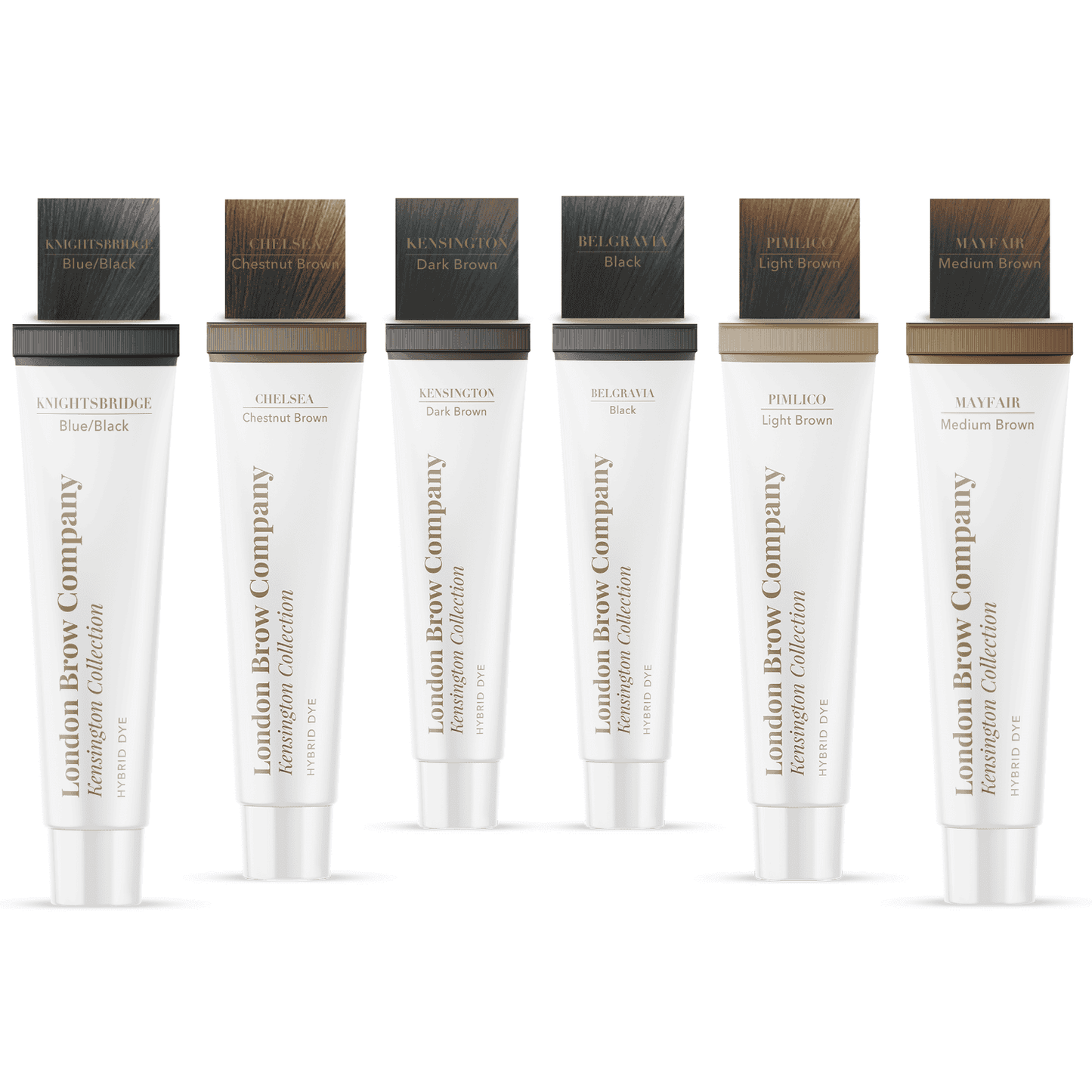 London Hybrid Dye Brow Stain 6 Colour Set