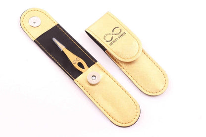INFINITY PRO GRADE PRECISION POINT TWEEZERS & SPRING LOADED TRIMMING BROW SCISSORS