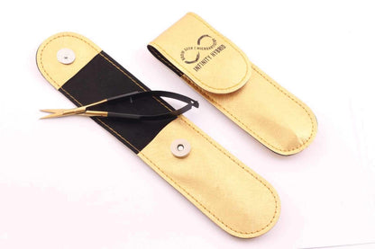 INFINITY PRO GRADE PRECISION POINT TWEEZERS & SPRING LOADED TRIMMING BROW SCISSORS