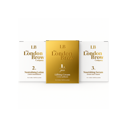 London Brow PRO Lamination System: Steps 1, 2, 3 - Waterproof Formula
